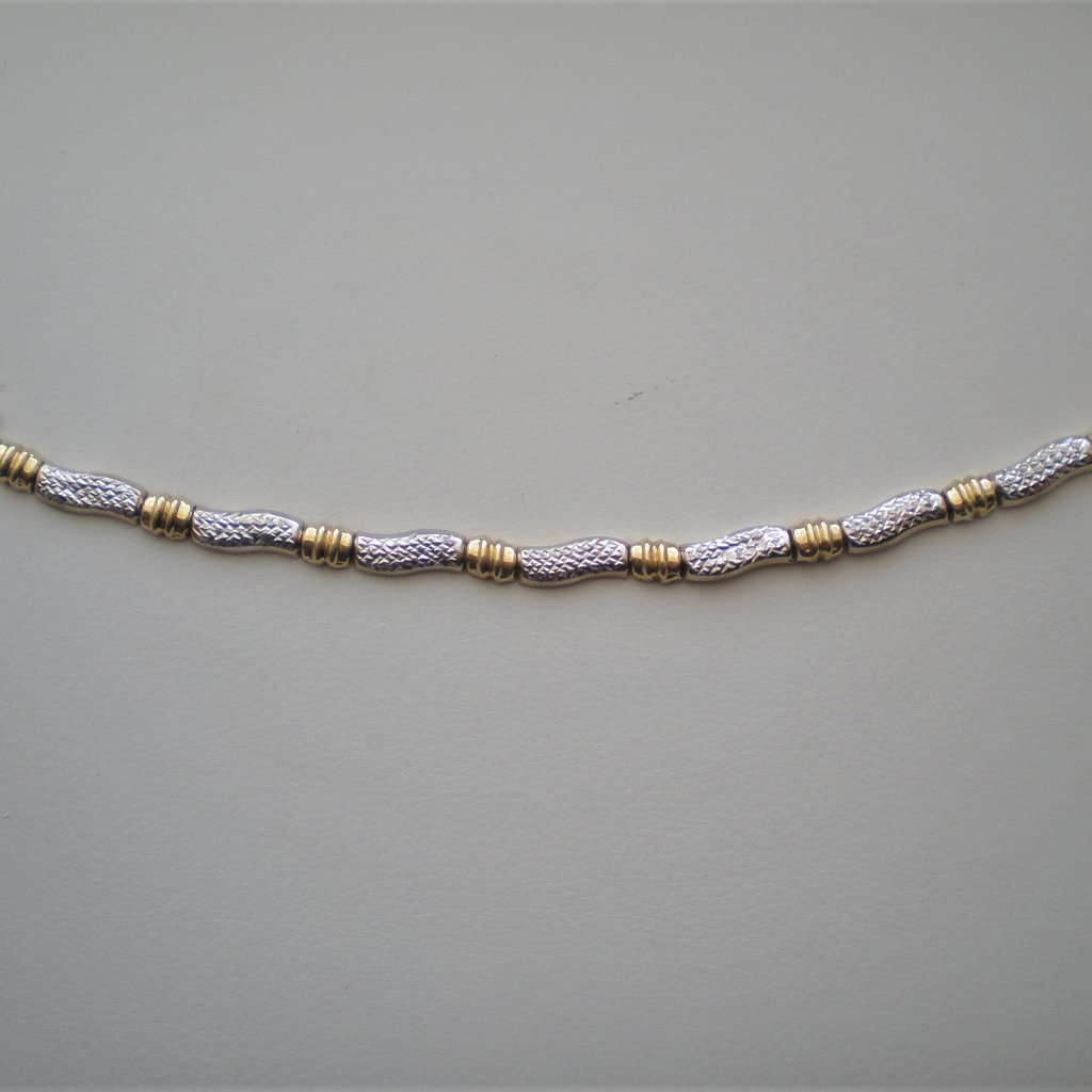 Designer Fvr Solid 14k Two Tone Yellow White Gold Diamond Cut Stampato Bracelet